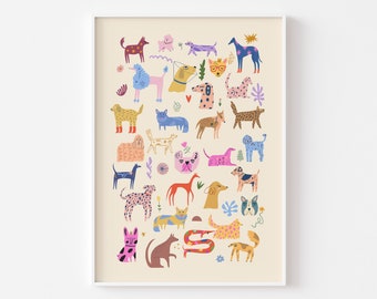 Impression d'illustration de chien - Dog Heaven