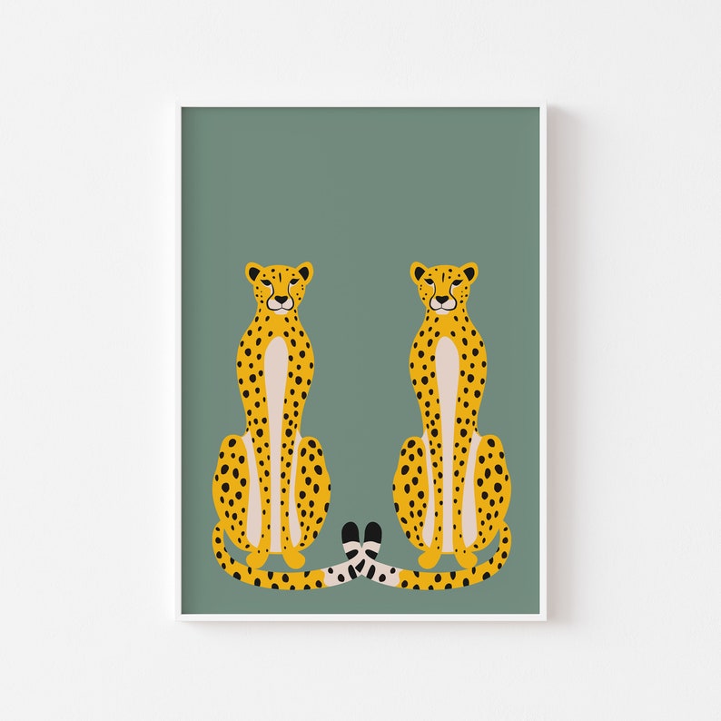 Romantic Cheetah Print for Valentines Day Gift Love Cats image 2