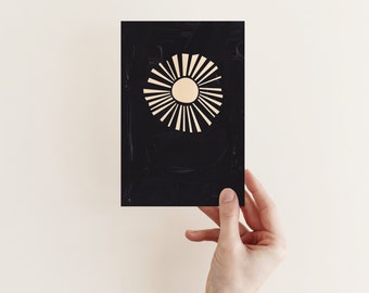 Sun Card, Space Greetings Card - Sun