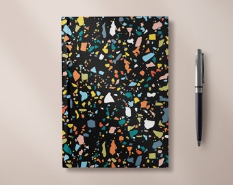 Terrazzo Notebook, Blank Hardback Journal 5x7/A5/A4