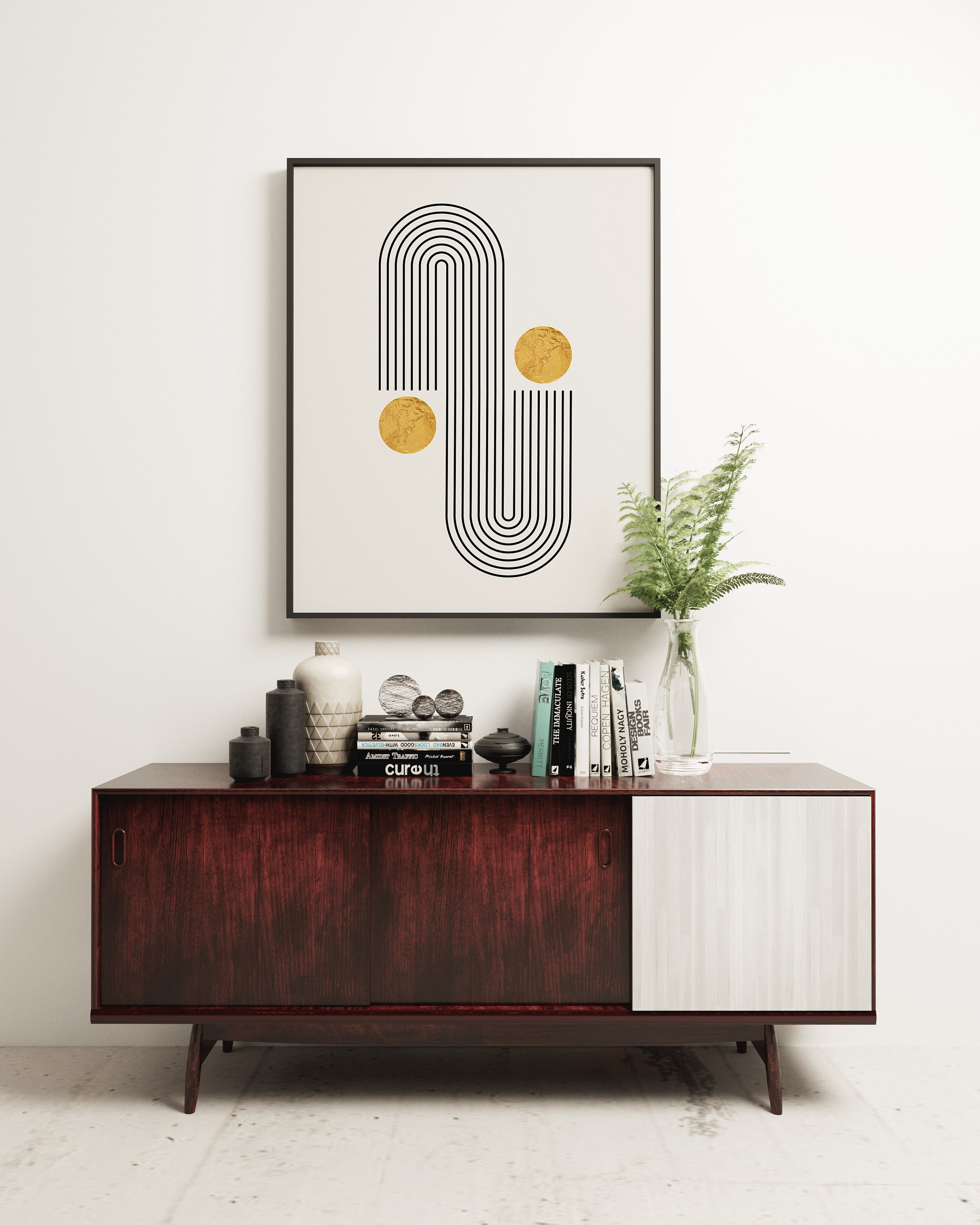 Modern Line Print, Contemporary Art, Minimal Decor - Reach - Etsy