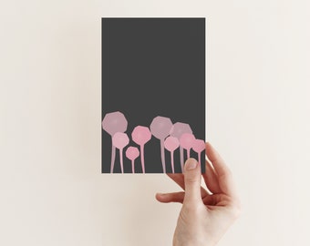 Botanical Greetings Card, Mothers Day Card - Black Forest