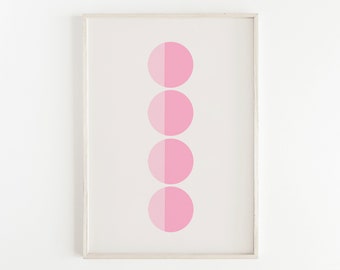 Pink Wall Art, Minimalist Art, Contemporary Print, Large Wall Art - Stratum