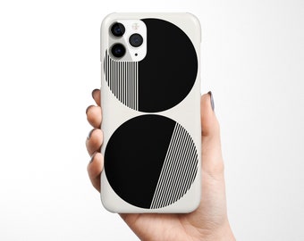 Black iPhone 14 Case, Minimal Abstract Device Cover, Boyfriend Gift - Dials
