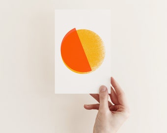 Sun Card, Modern Greeting Card, Celestial Card - Heat of the Sun