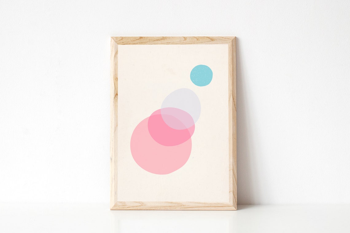 Pastel Abstract Art Minimalist Wall Art Modern Decor Etsy