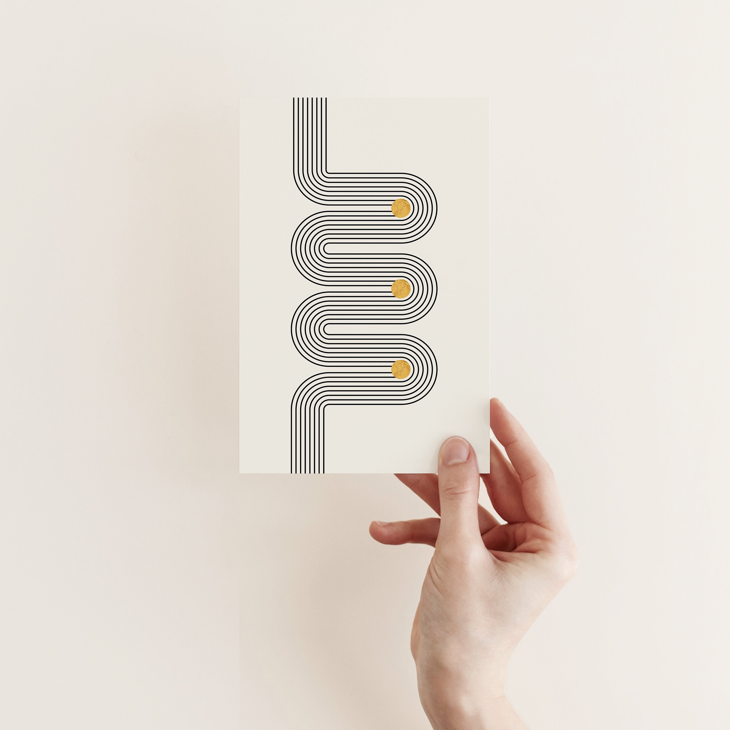 Minimalist Greetings Card Modern Blank Card Path - Etsy