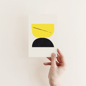 Tarjeta abstracta moderna, tarjeta de arte, tarjeta para todas las ocasiones - Poise II