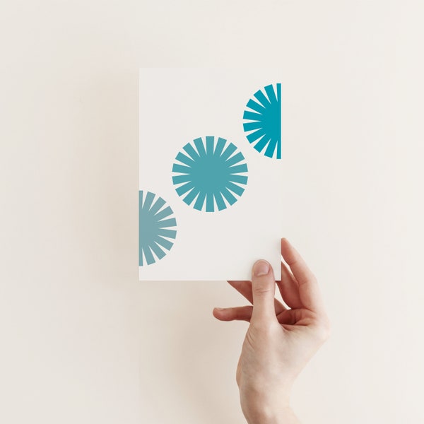 Abstract Moon Card, Modern Greeting Card - Moonrise