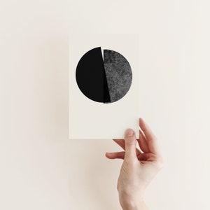 Abstracte maankaart, moderne wenskaart - donkere kant van de maan
