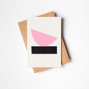 Tarjeta de felicitación abstracta moderna, tarjeta de arte en blanco - Zócalo