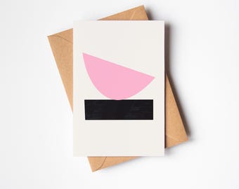 Carte de voeux abstraite moderne, carte d'art vierge - socle