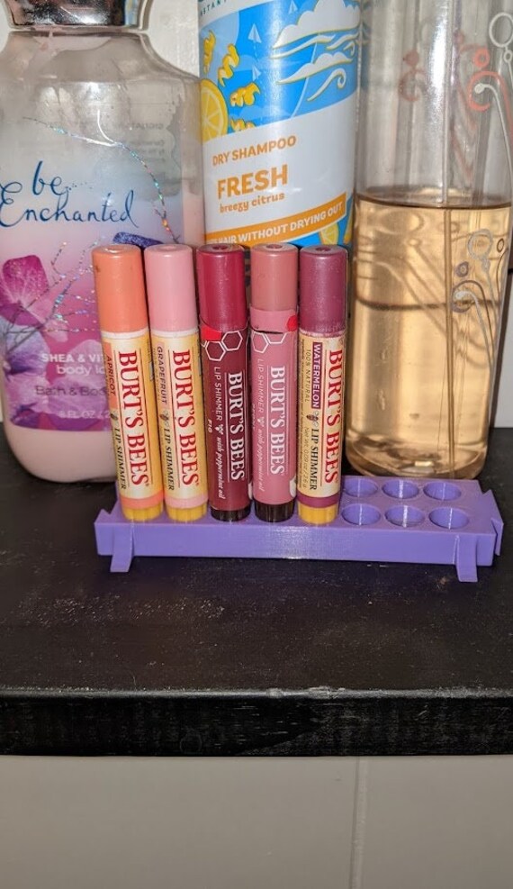 3D Printed Modular Makeup Organizer Burt's Bees Lip Balm