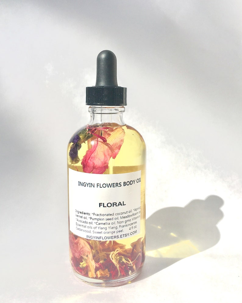 Body Oil FLORAL Body Oil Hydrating Bath Oil Body Etsy