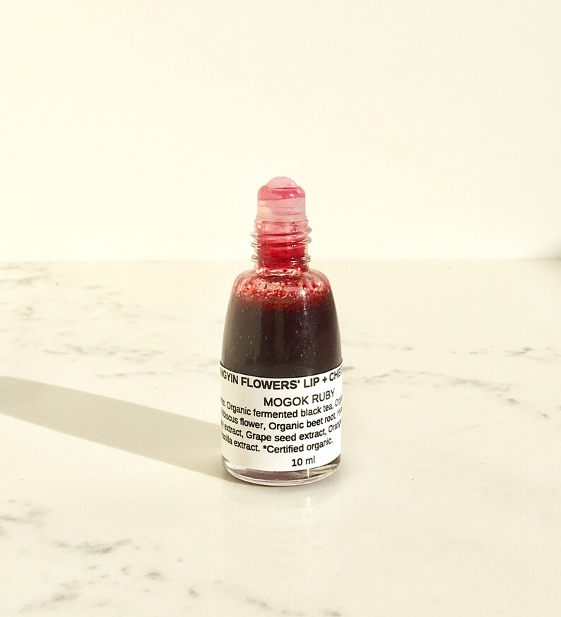 Natural Lip Stain Cheek Stain in Red Hibiscus Red Lip & Etsy