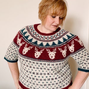 Knitting pattern Rockin Reindeer Richard Christmas jumper colourwork Christmas sweater pattern image 3