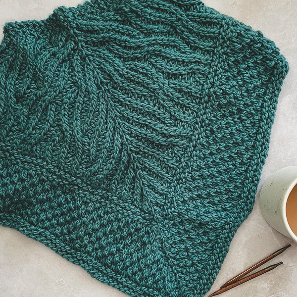 Knitting pattern - Brioche cowl - Bandana cowl - Textured snood knitting pattern