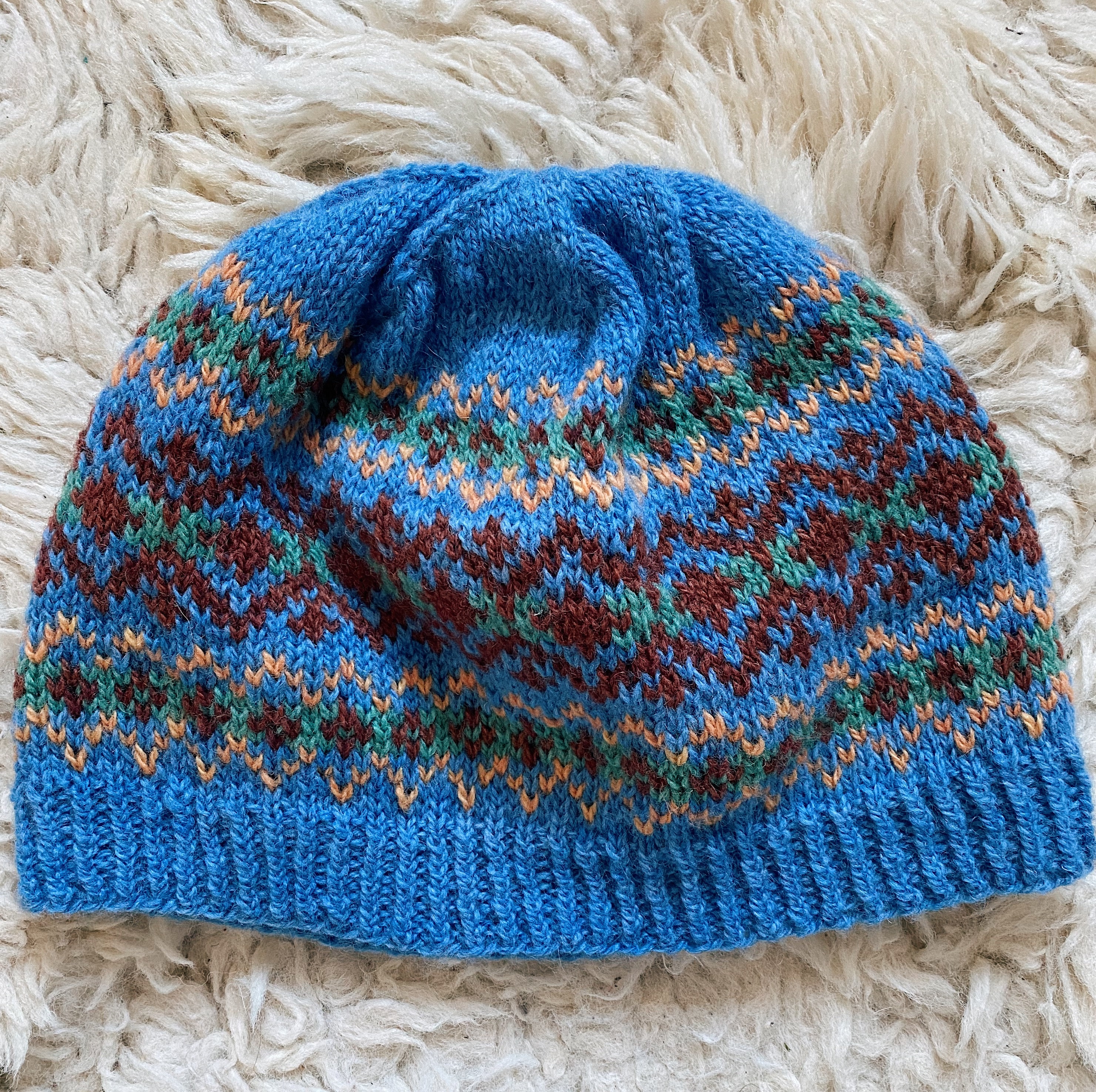 Knitting Pattern - Easy Fair Isle Hat - I Smell Snow Hat - Etsy