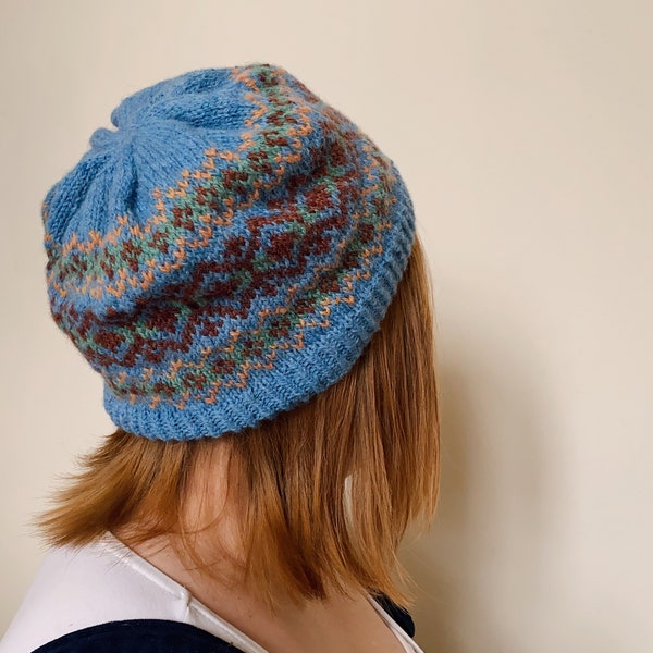 Knitting Pattern - Easy Fair Isle hat - I Smell Snow hat