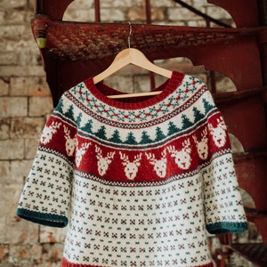 Knitting pattern Rockin Reindeer Richard Christmas jumper colourwork Christmas sweater pattern image 1
