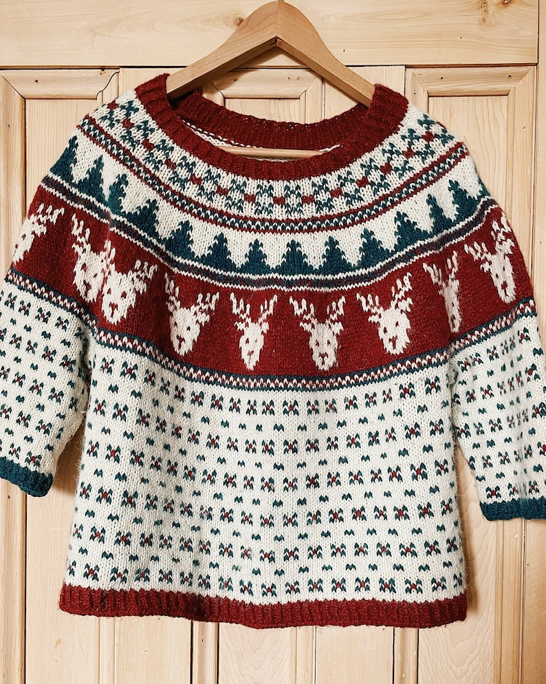 Knitting pattern Rockin Reindeer Richard Christmas jumper colourwork Christmas sweater pattern image 4