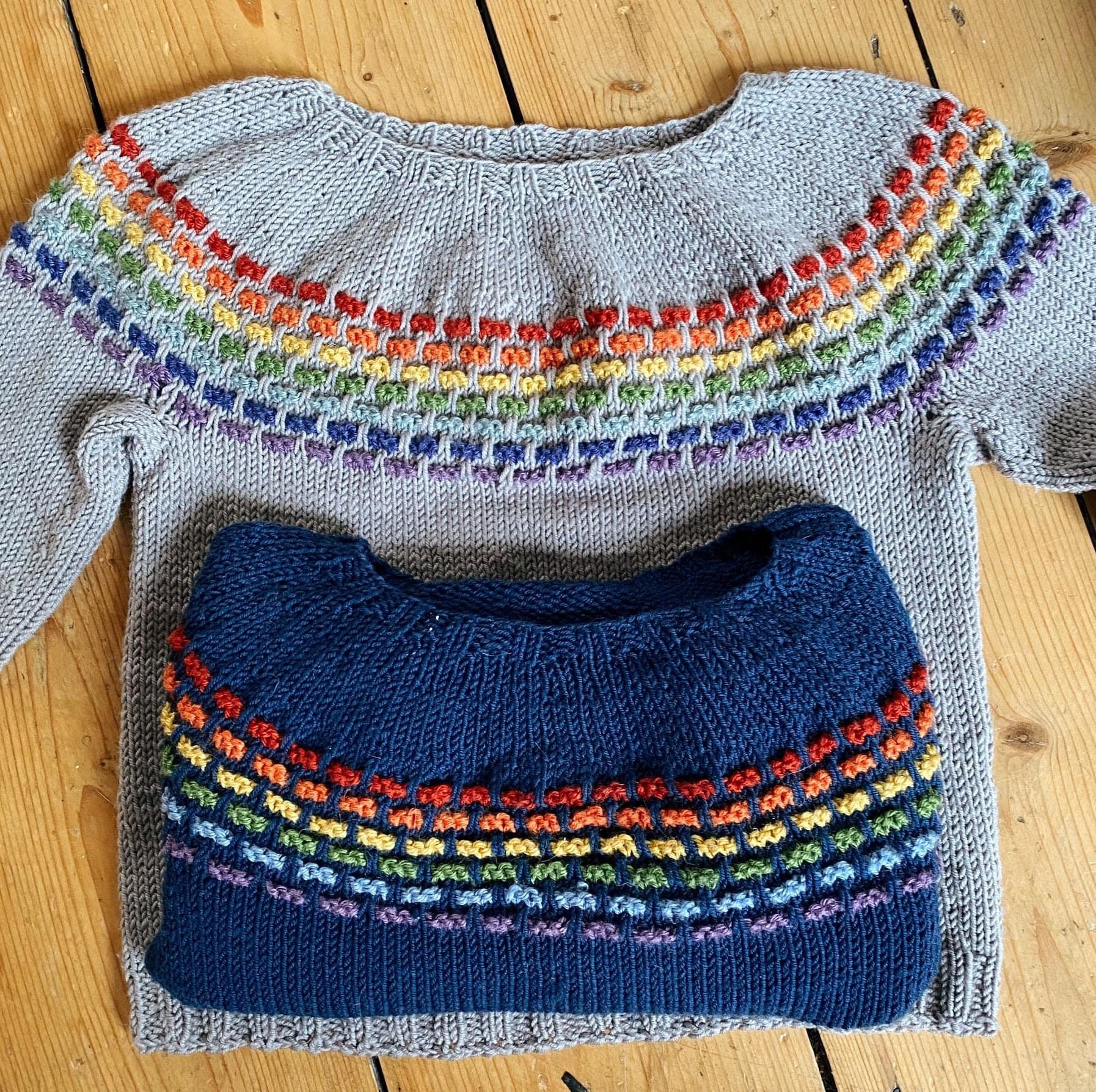 Knitting pattern kids rainbow jumper Jimmy Jab Jumper Etsy France