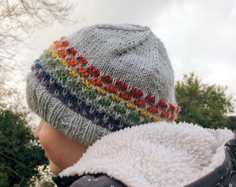 Knitting pattern - Bingpot Beanie - Easy multicoloured hat