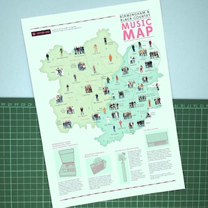 Carte de Birmingham et de la musique country noire
