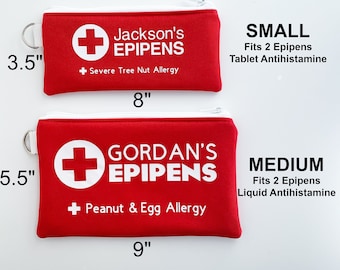 EpiPen / Estuche de transporte médico / Bolsa / Estuche (EpiPens, epinefrina, auvi-q, antihistamínicos, autoinyector, adrenalina, twinject) - aislado