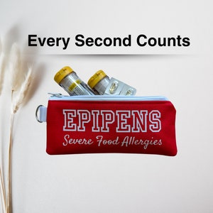 Insulated EpiPen case / bag (EpiPens, epinephrine, antihistamines) made with waterproof fabric