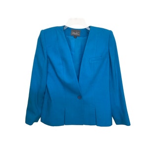 Collarless Blazer 80s With Single Button