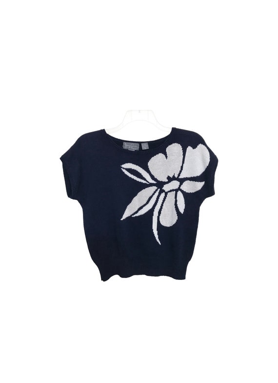 Retro Flower Knit Sweater