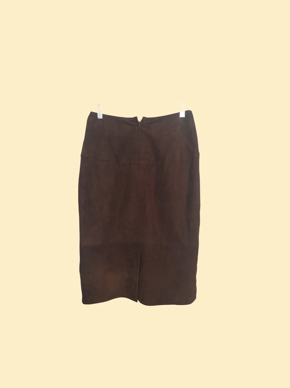 80s Suede Pencil Skirt St. Gillian - image 3