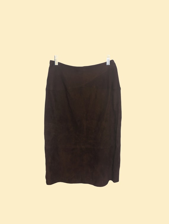 80s Suede Pencil Skirt St. Gillian - image 2