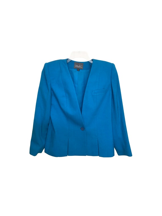 Collarless Blazer 80s With Single Button - image 1