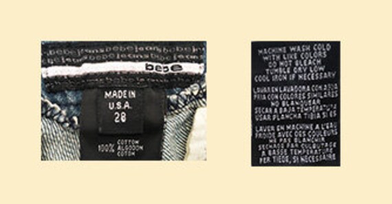 Bebe Stone-Washed Vintage Denim Pants 90s - image 5