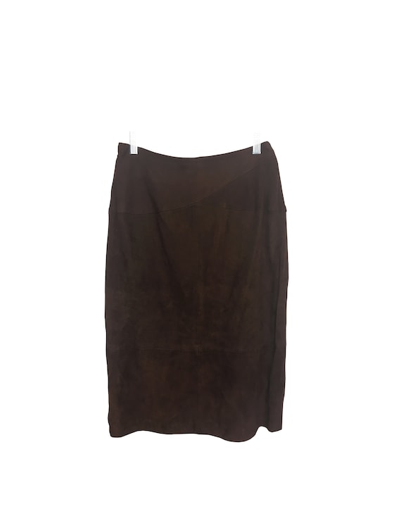 80s Suede Pencil Skirt St. Gillian - image 1