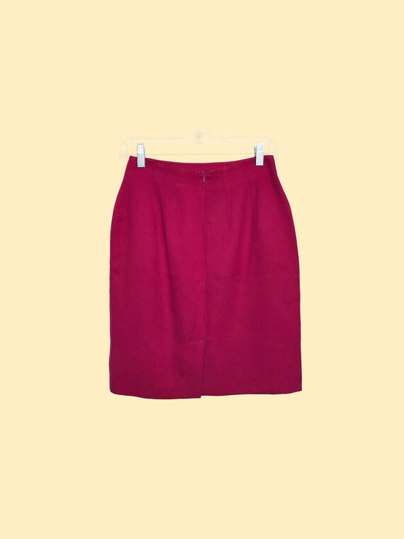 90s Silk Crepe Pencil Skirt - image 3