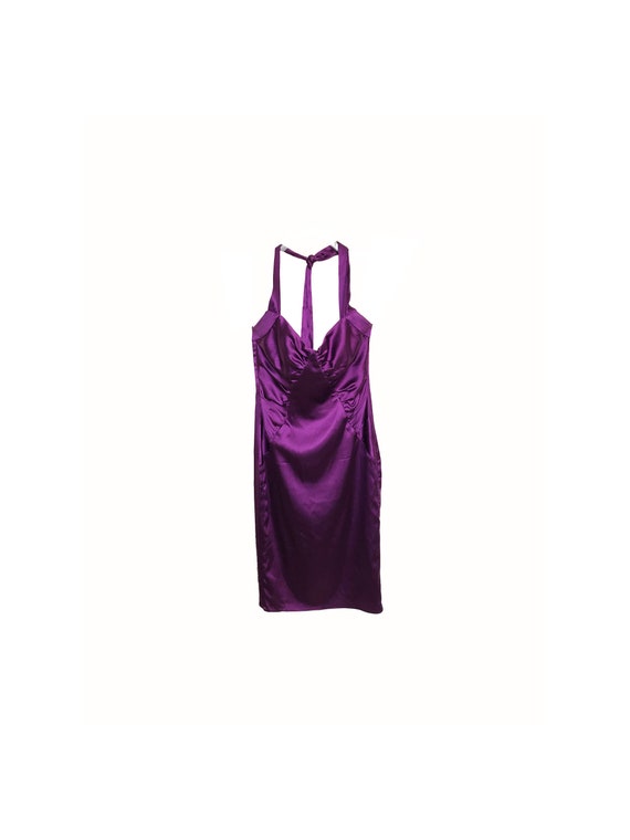 90s Halter Silk Satin Slip Dress
