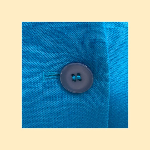 Collarless Blazer 80s With Single Button - image 8
