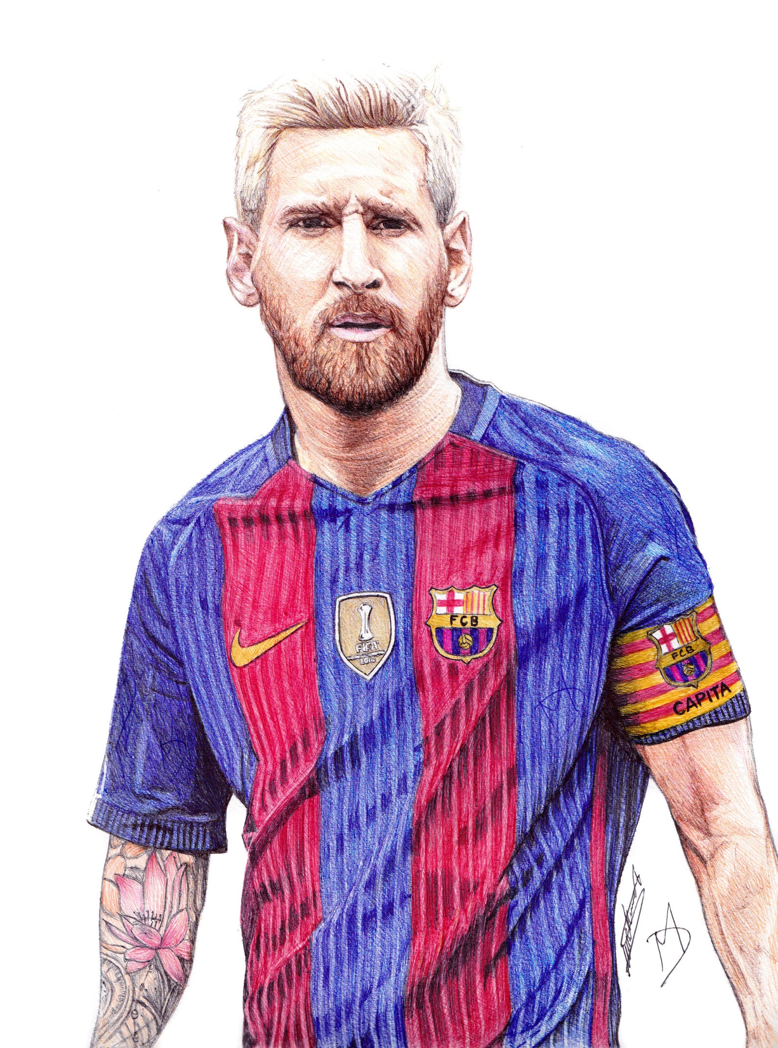Messi Pen Zeichnung drucken - Etsy.de