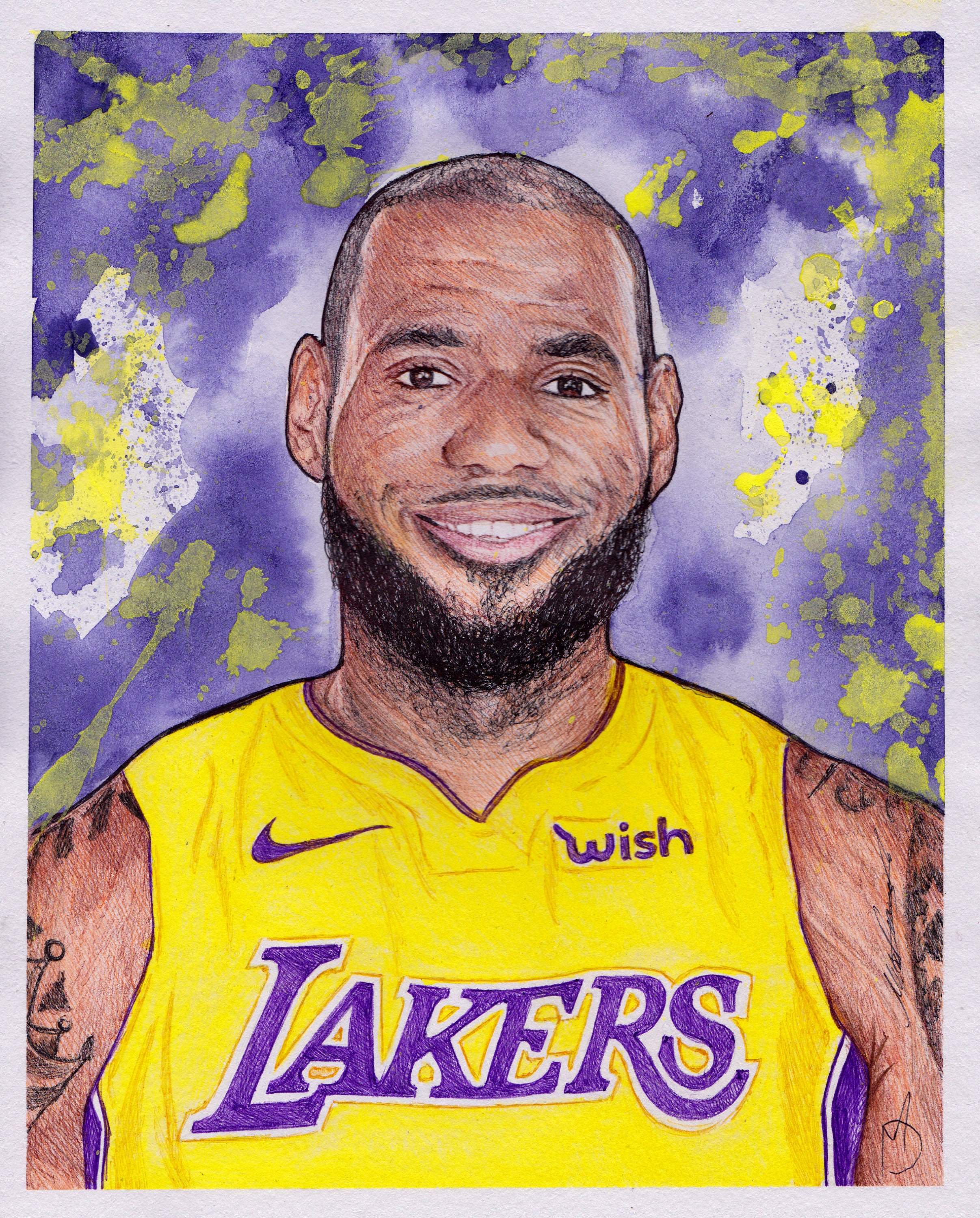 Lebron James LAKERS Print -  Denmark