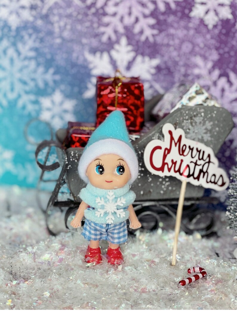 Little big sis baby elf Baby Blue (boy)