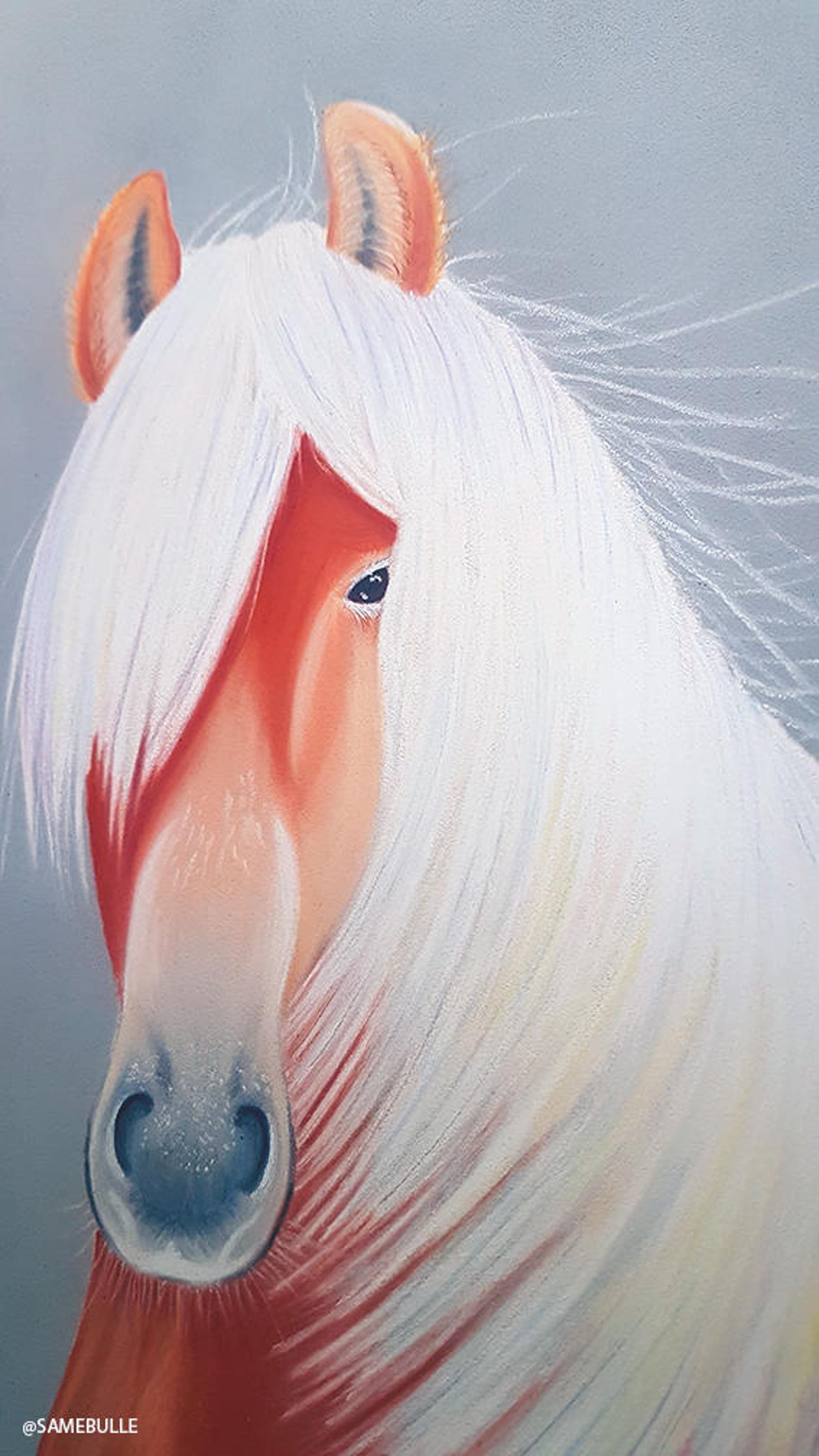 Horse Horse pastel soft pastel 30x24cm Etsy