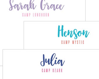 Camp Stationery for Girls • Flat Card • Set of 10 | Any Camp or Color!