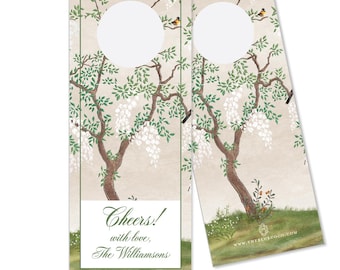 Chinoiserie Wine Tags | Set of 16