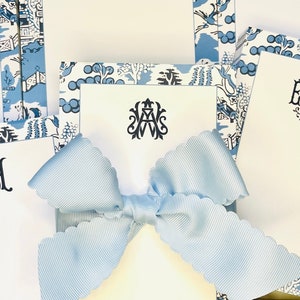 Bloc de notas azul estilo chinoiserie