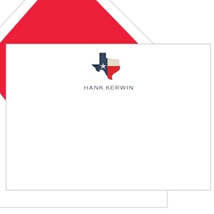 Texas Personalized Stationery • Flat Card • Set of 10