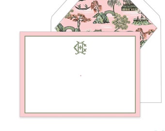 Chinoiserie Stationery • Flat Card • Set of 10