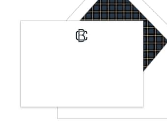 Block Initial Stationery • Flat Card • Set of 10
